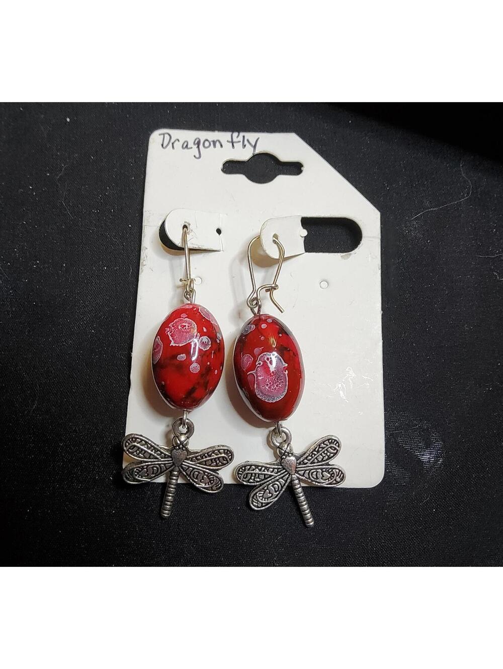 V Dragonfly Eggs Earrings